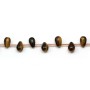 Oeil de tigre goutte 6x9mm x 39cm