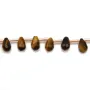 Oeil de tigre goutte facette 6x9mm x 40cm