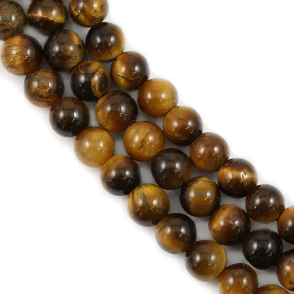 Round tiger eye 4.5mm x 39cm