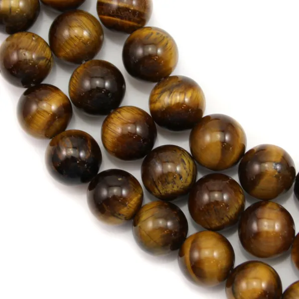 Round tiger eye 10mm x 38cm