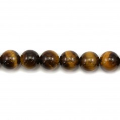 Tiger Eye Round 10mm x 5 pcs