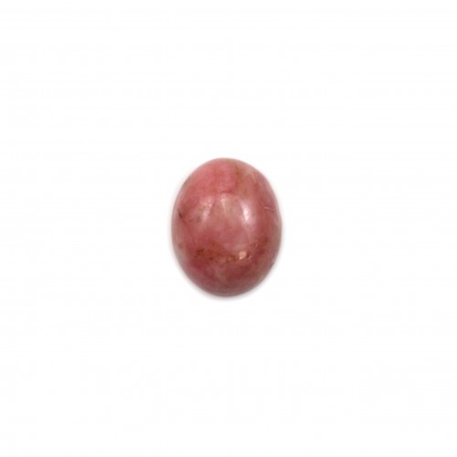 Pink rhodonite cabochon, in oval shape, in size of 8 * 10mm x 4pcs
