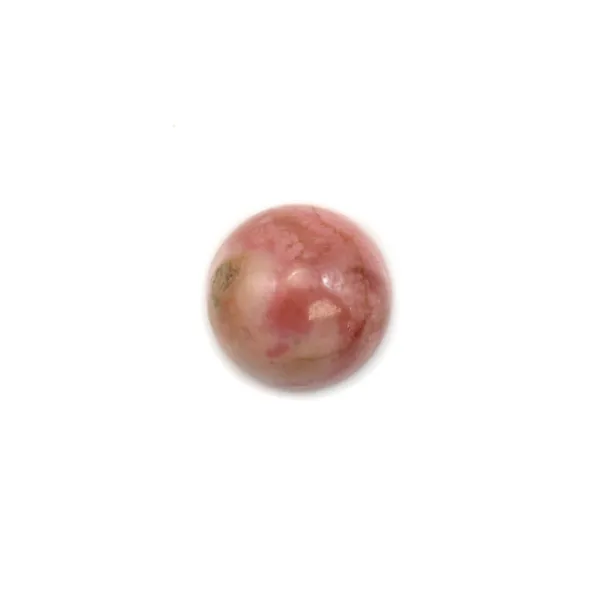 Pink rhodonite cabochon, in round shape, in size of 10mm x 4pcs