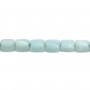 Jade colored light Blue Flat drop 13.5x18.5mm x 1pc