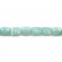 Amazonite Rectangle facette 8x10mm x 40cm