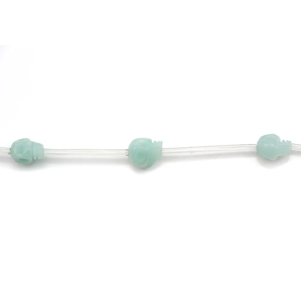 Amazonite skull  12mm  x 40cm (10pcs)