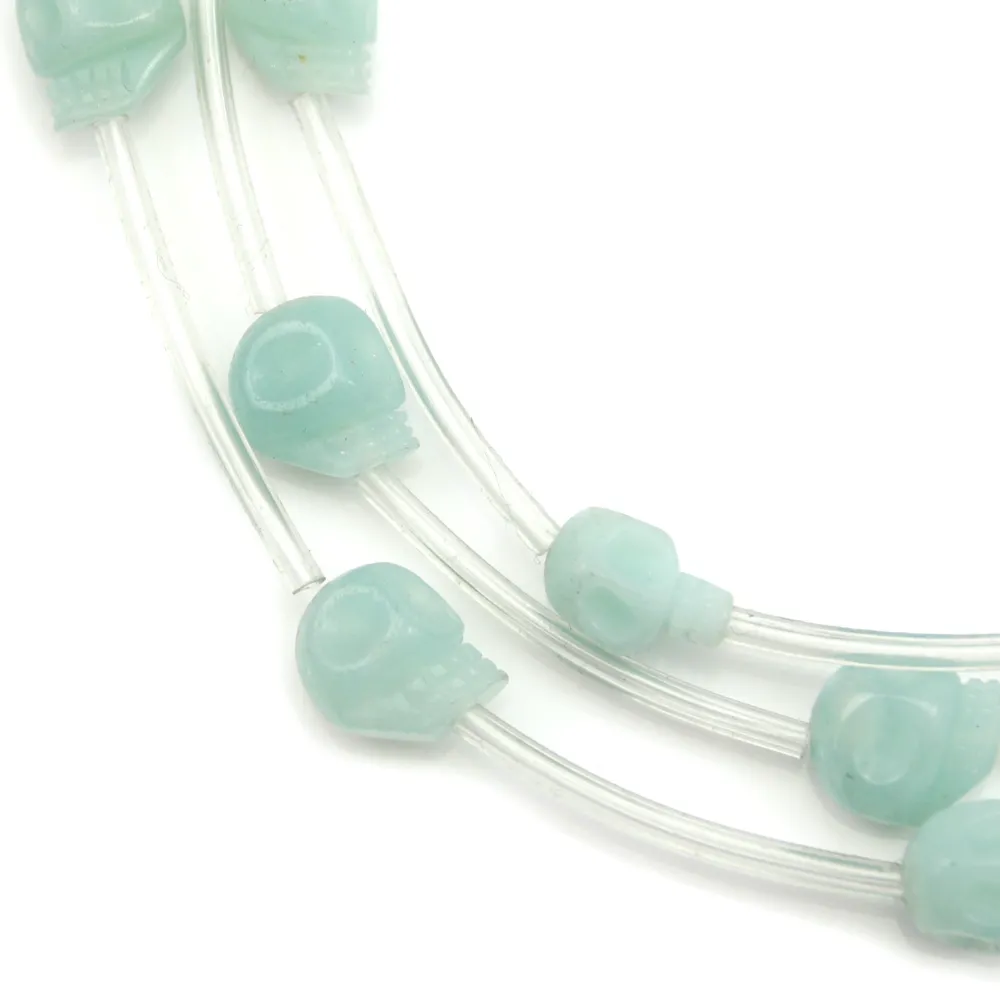 Amazonite tête de mort 12mm 