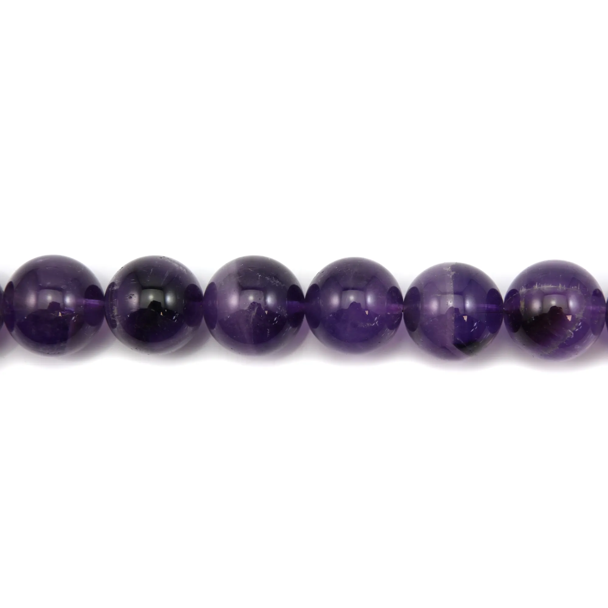 Lot De 24 Perles En Améthyste Naturelle - 6 Mm - Violet - Neuf Pour Création Bijoux