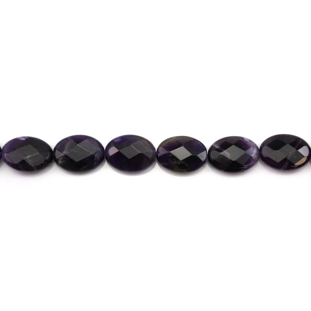 Améthyste Ovale Facette 8 *12mm  x 4 pcs