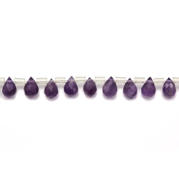Améthyste claire ovale 10x14mm x 40cm
