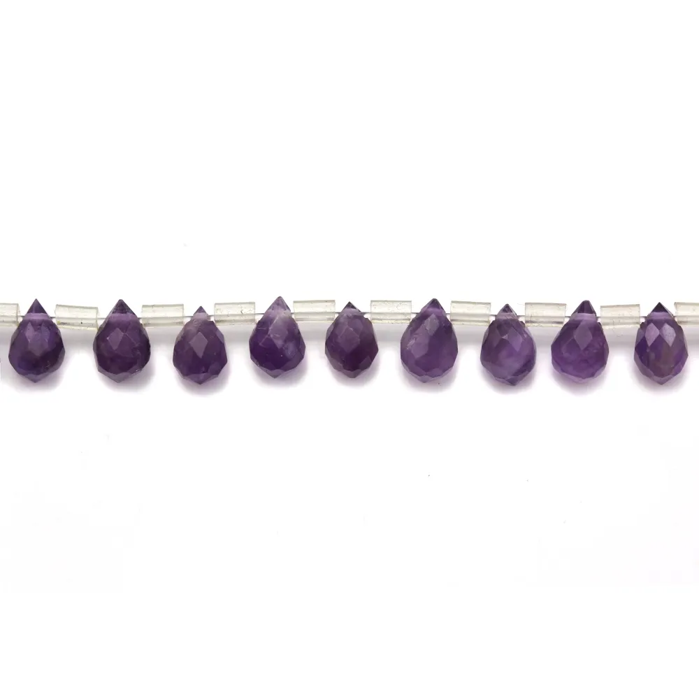 Améthyste claire ovale 10x14mm x 40cm