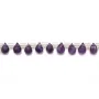 Clear amethyst oval 10x14mm x 40cm