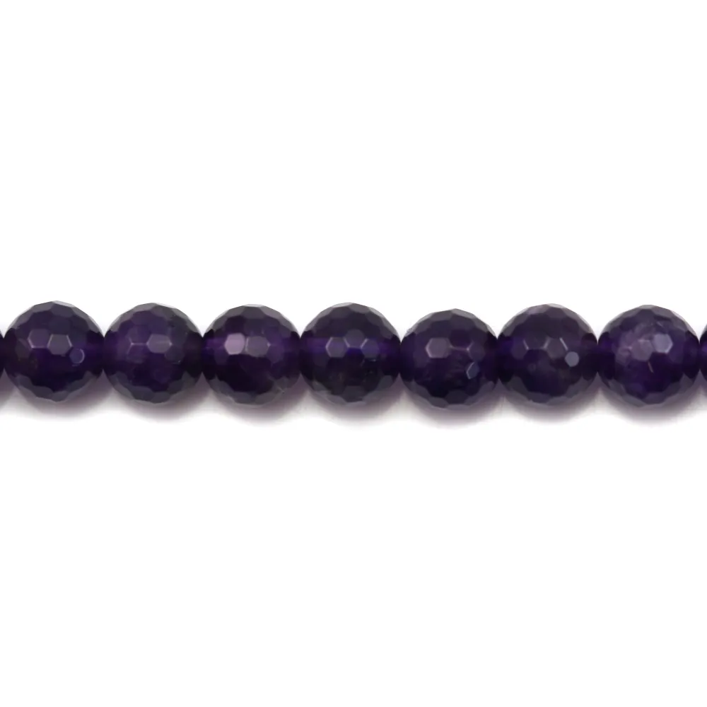 Améthyste Ronde Facette 4mm x 10pcs