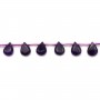 Amethyst Flat Teardrop 7x11mm x 4 pcs