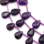 Améthyste Goutte Plate 10x14mm x 40cm (25 pcs)