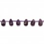 Amethyst Faceted Teardrop Round 6x9mm x 40cm