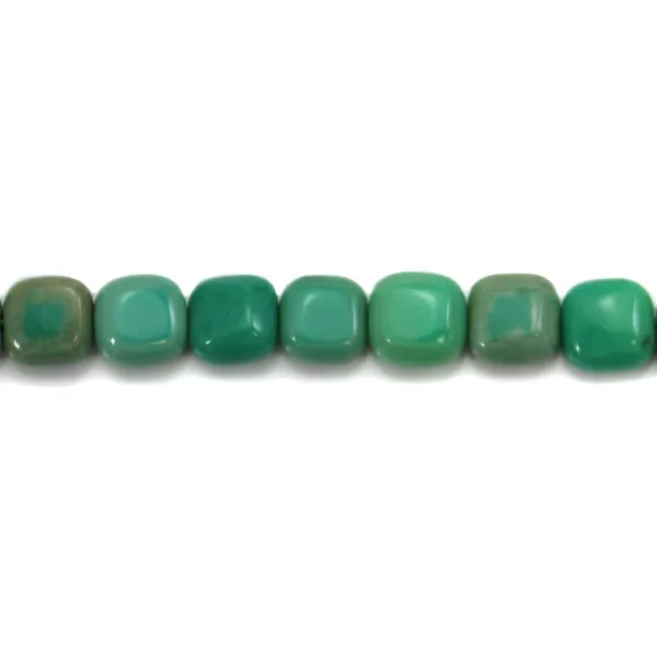 Agate d'herbe carré 8mm x 40cm