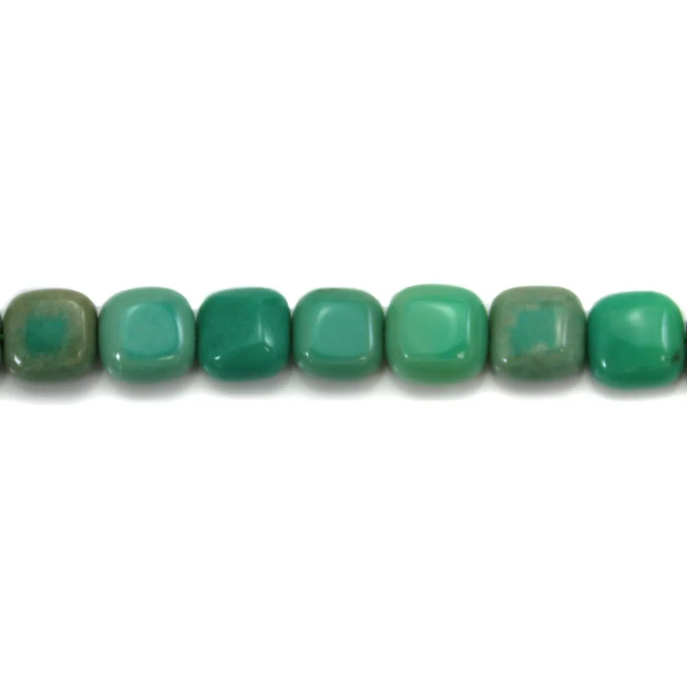 Agate d'herbe carré 8mm x 40cm
