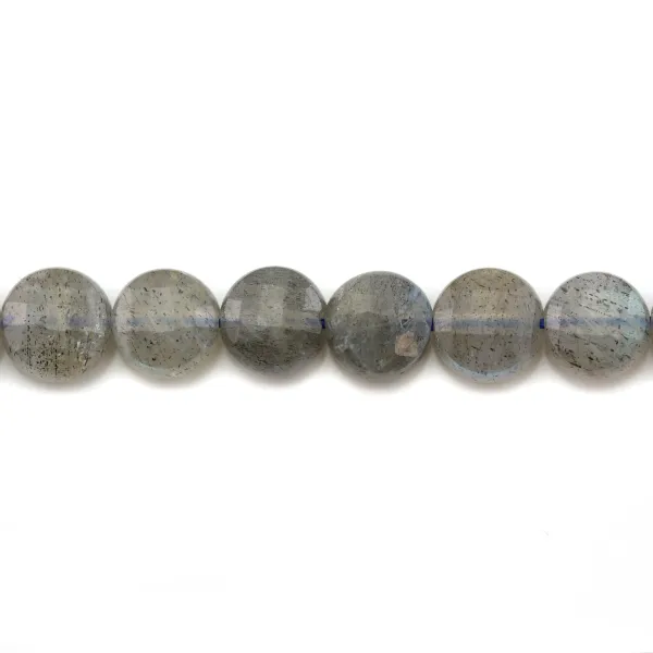 Labradorite, de forme ronde plate facetté, 6mm x 39cm