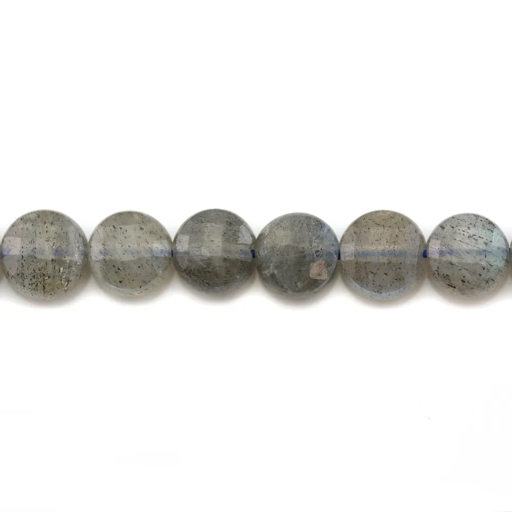 Labradorite, de forme ronde plate facetté, 6mm x 39cm