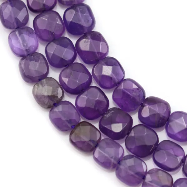 Amethyste faceted square 6mm x 40cm