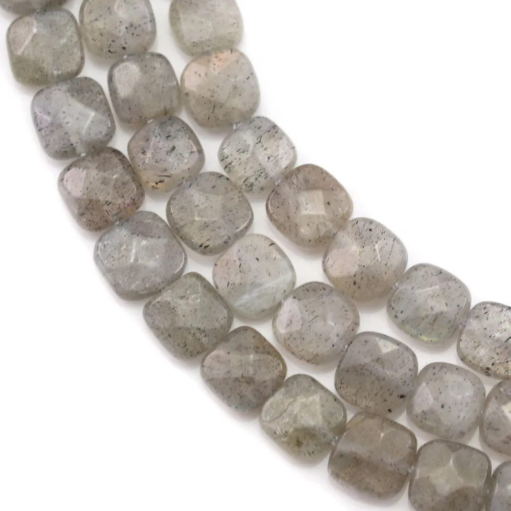 Labradorite faceted square 6mm x 40cm