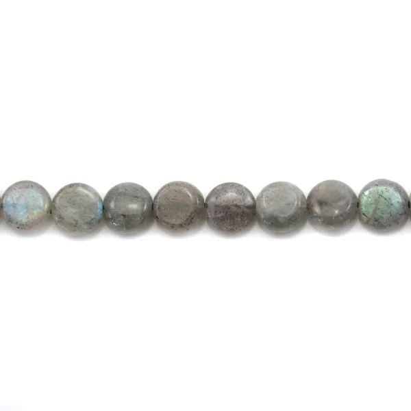 Labradorite ronde plate 8mm x 6pcs