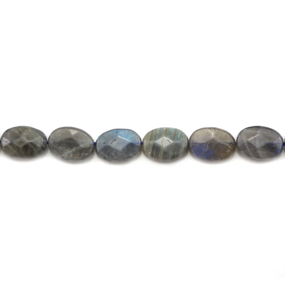 Labradorite Ovale Facette 10x14mm x 2pcs