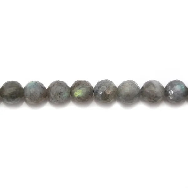 Labradorite Ronde Facette 8mm x 4pcs