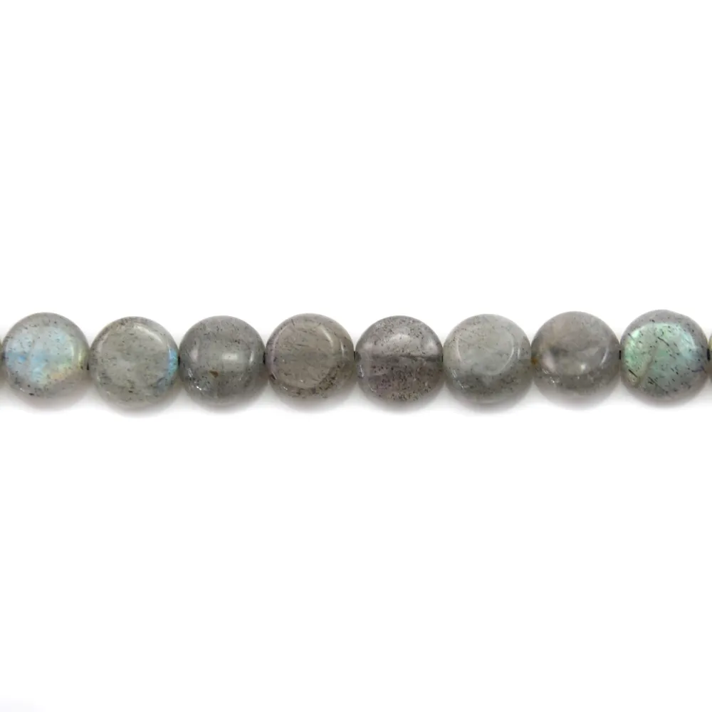 Labradorite Flat Round 10mm x 40cm