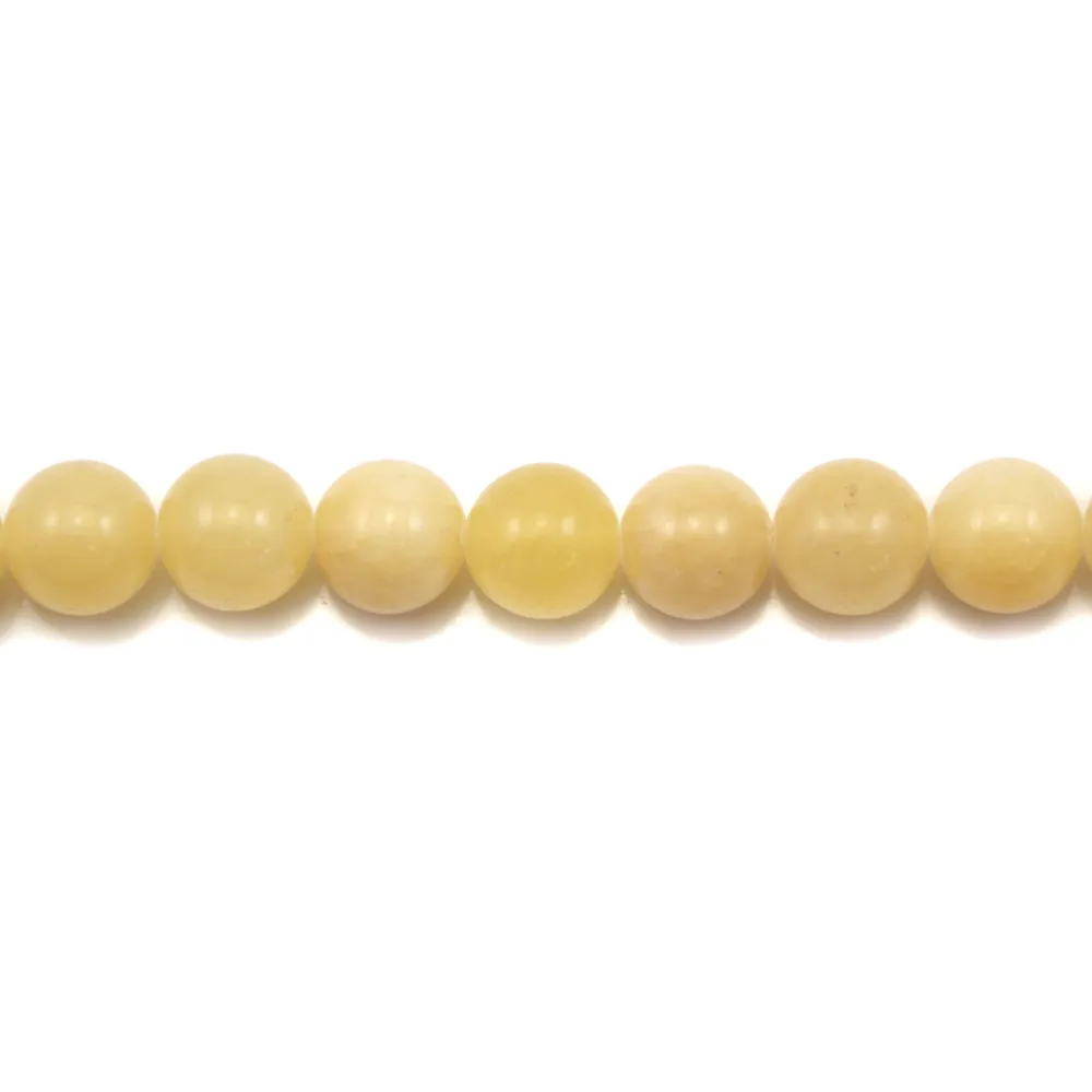 Jade miel rond 12mm x 5pcs
