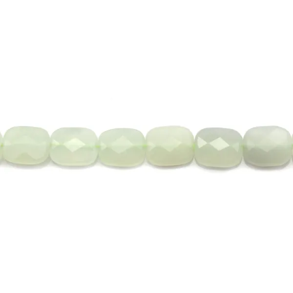 Jade jadeite rectangle facette 8x10mm x 5pcs