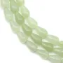 Jade jadeite goutte 5x8mm x 40cm