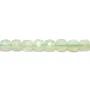 Jade teinté vert carré facette 6mm x 40cm