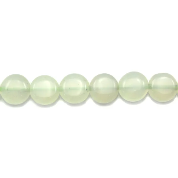 Jadeite vert ronde plate 8mm x 8pcs