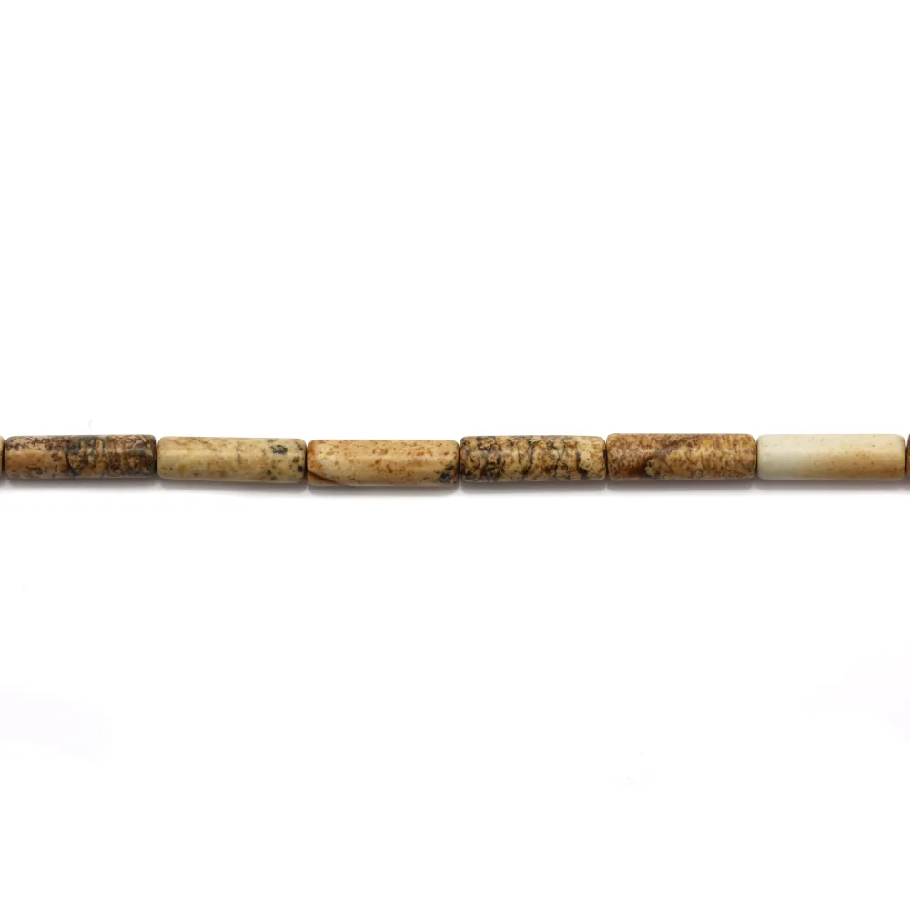 Jaspe paysage tube 4x13mm x 10pcs