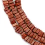 Jaspe rouge, forme rondelle carré, 2.5x4.5mm x 38m
