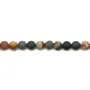 Jaspe rouge matte ronde 6mm x 40cm
