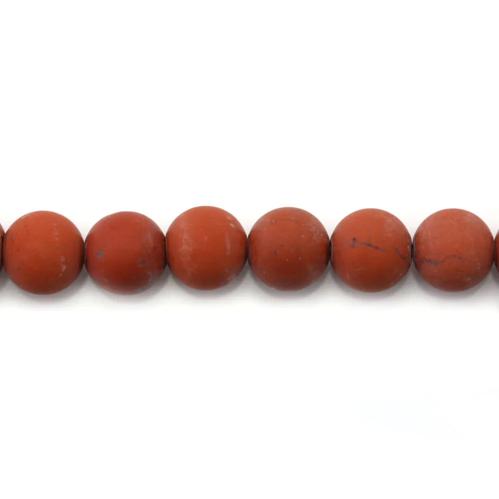 Jaspe rouge matte ronde 6mm x 20pcs