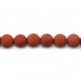 Jaspe rouge matte ronde 6mm x 40cm
