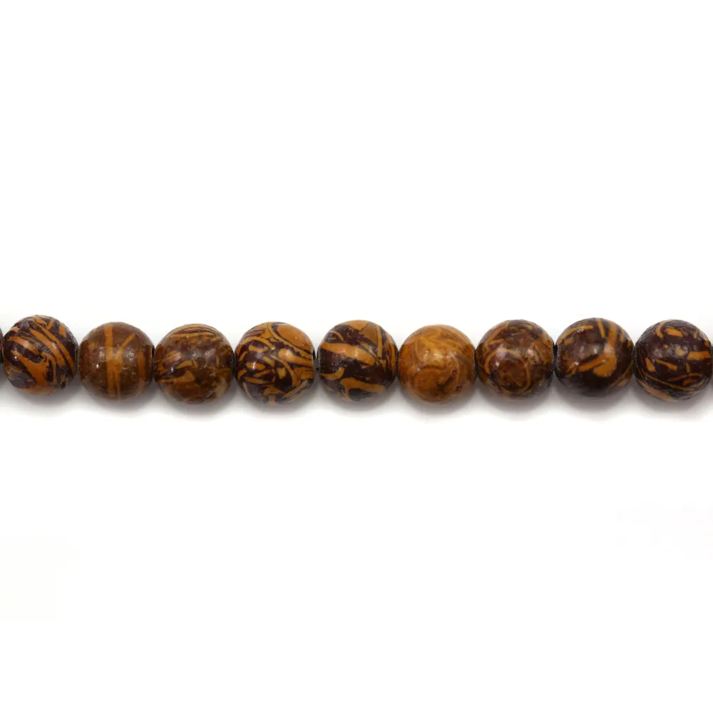Jaspe peau d'éléphant ronde 6mm x 20pcs