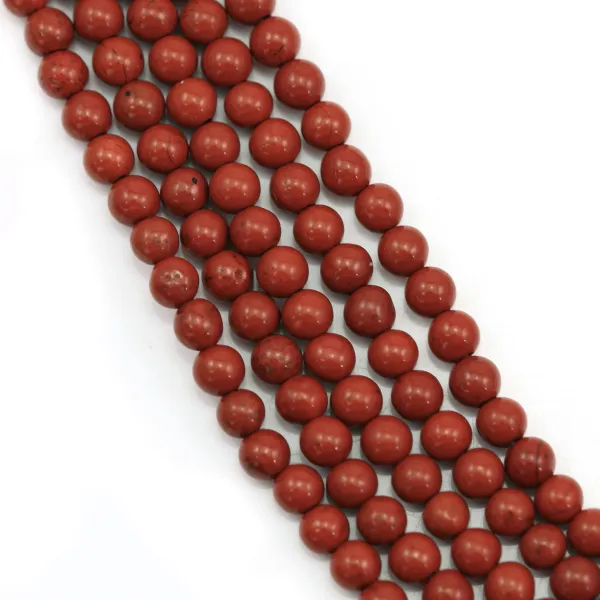 Jaspe rouge ronde 3mm x 40cm