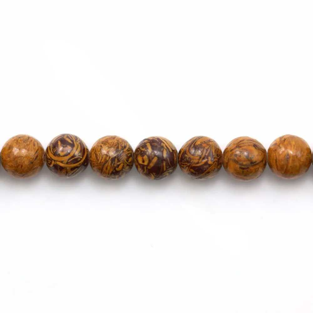 Jaspe peau d'éléphant ronde 8mm x 10pcs