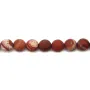 Jaspe rouge matte ronde 8mm x 40cm