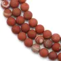 Jaspe rouge matte ronde 8mm x 40cm