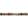 Polychrome jasper mat round 10mm x 5pcs 