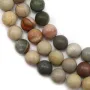 Polychrome jasper mat round 10mm x 40cm 