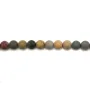 Jaspe polychrome matte ronde 6mm x 40cm