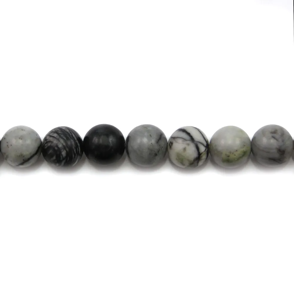 Picasso jasper mat round 8mm x 20pcs 