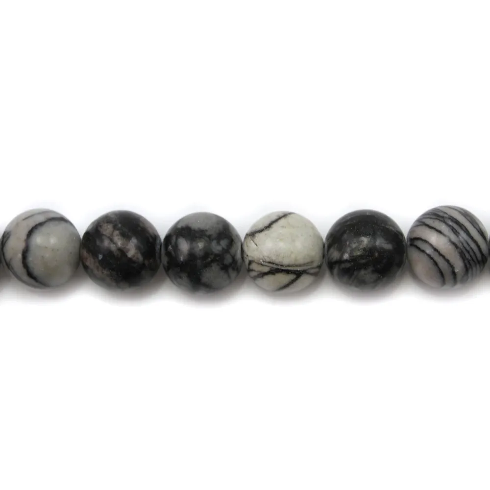 Jaspe picasso matte ronde 10mm x 40cm